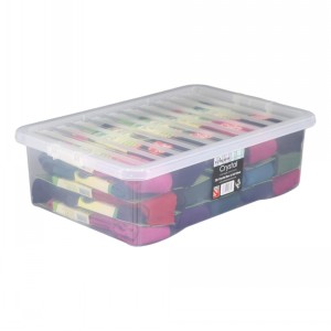 Wham Crystal Plastic Storage Box & Lid Size 10 (32 Litre)